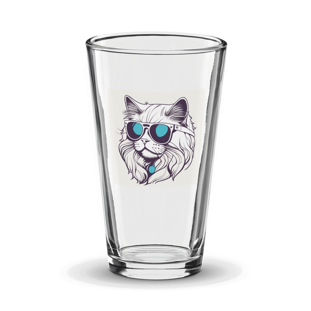 PugMug Custom White Persian Cat Glass Tumbler