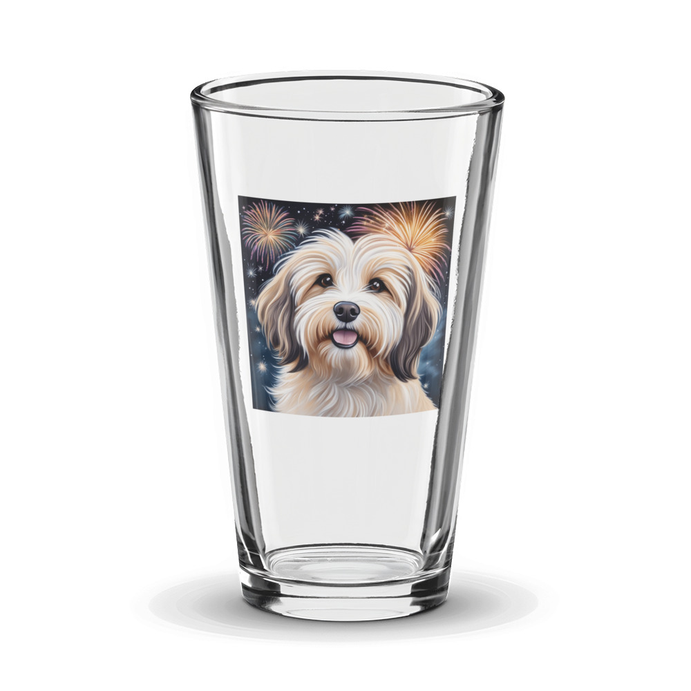PugMug Custom Tan Havanese Dog Glass Tumbler