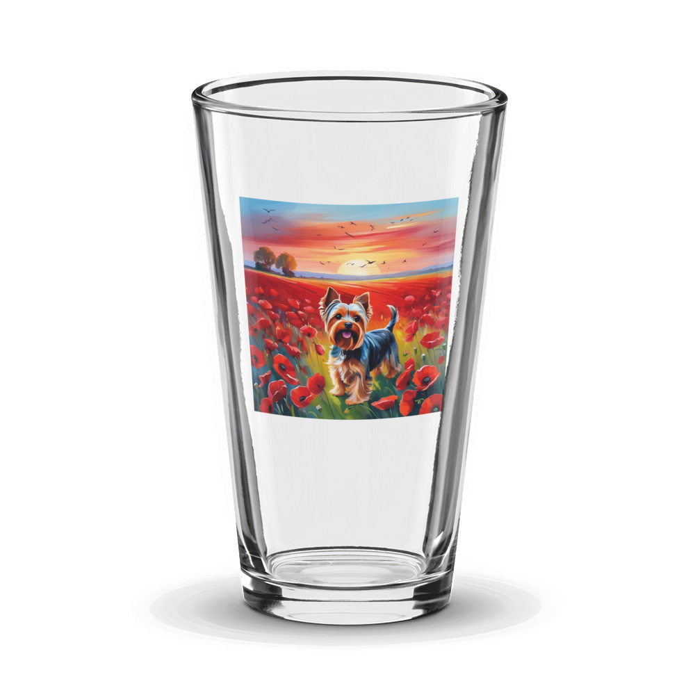 PugMug Custom Yorkshire Terrier Glass Tumbler