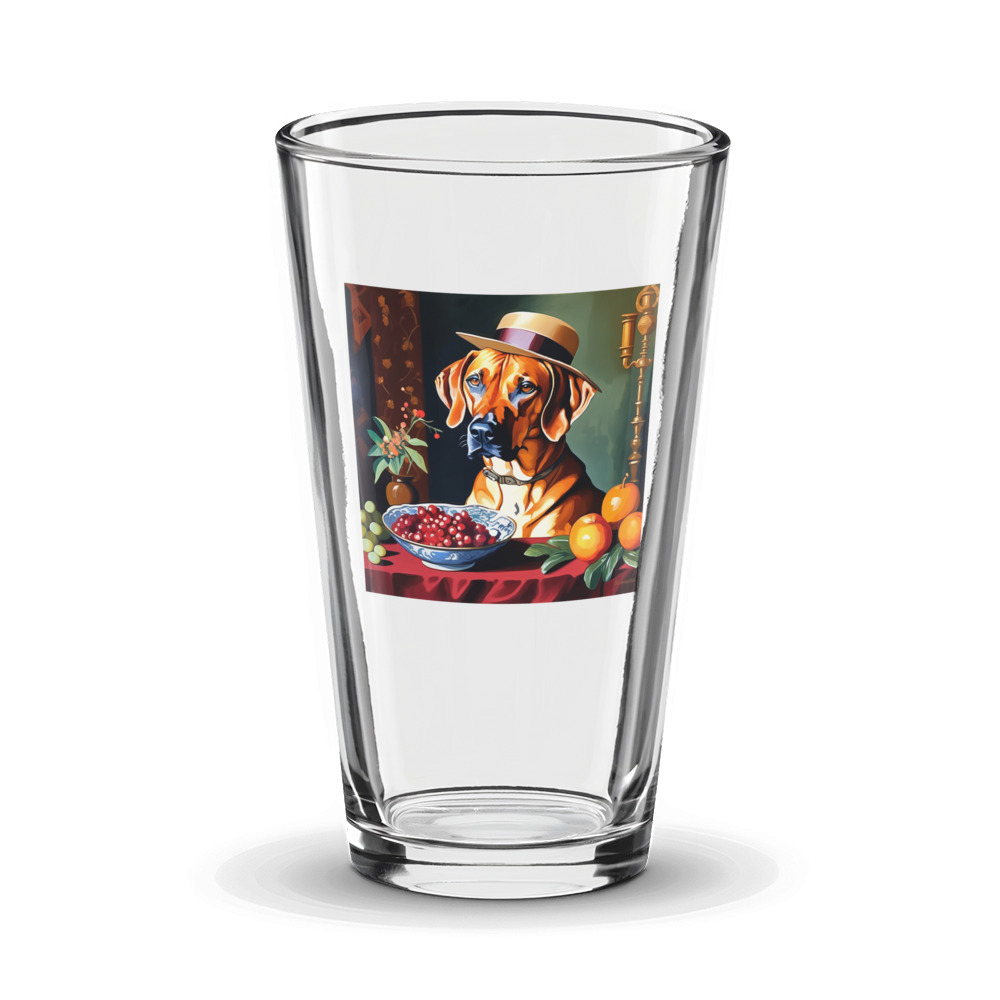 PugMug Custom Rhodesian Ridgeback Glass Tumbler