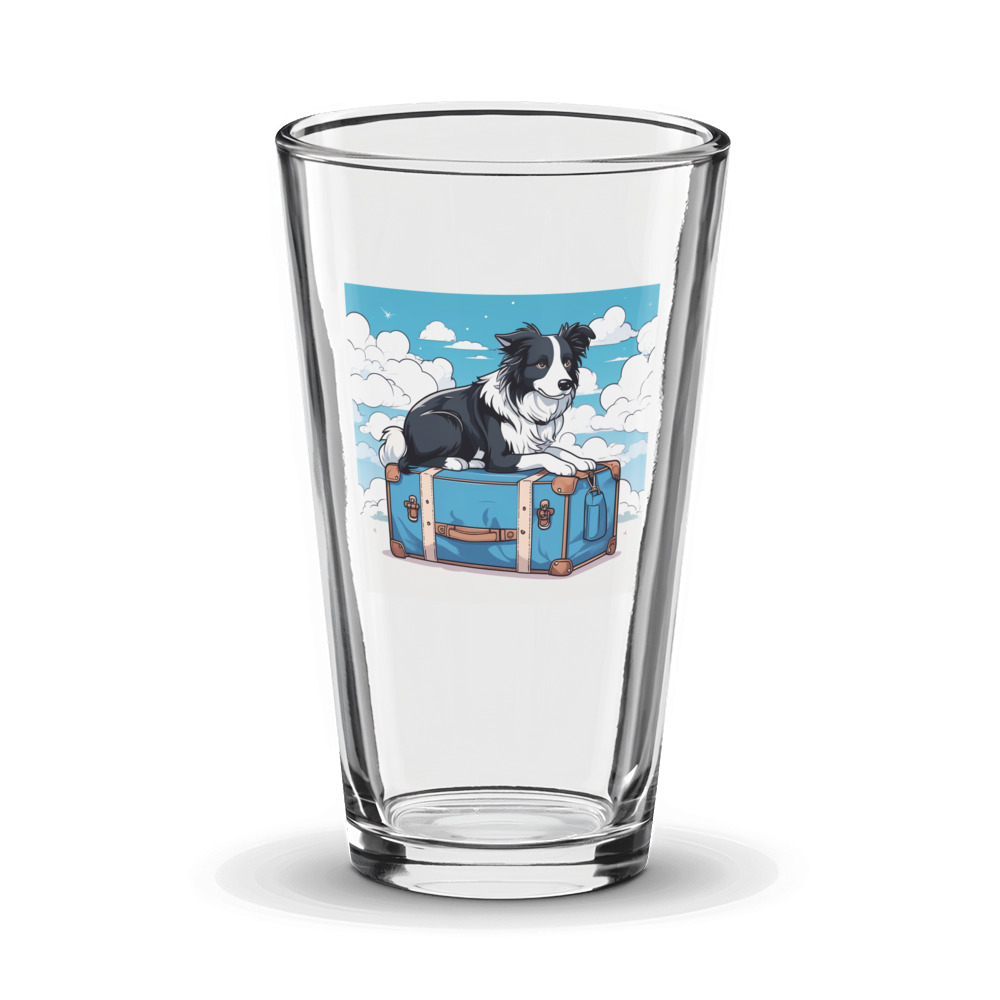 PugMug Custom Border Collie Glass Tumbler