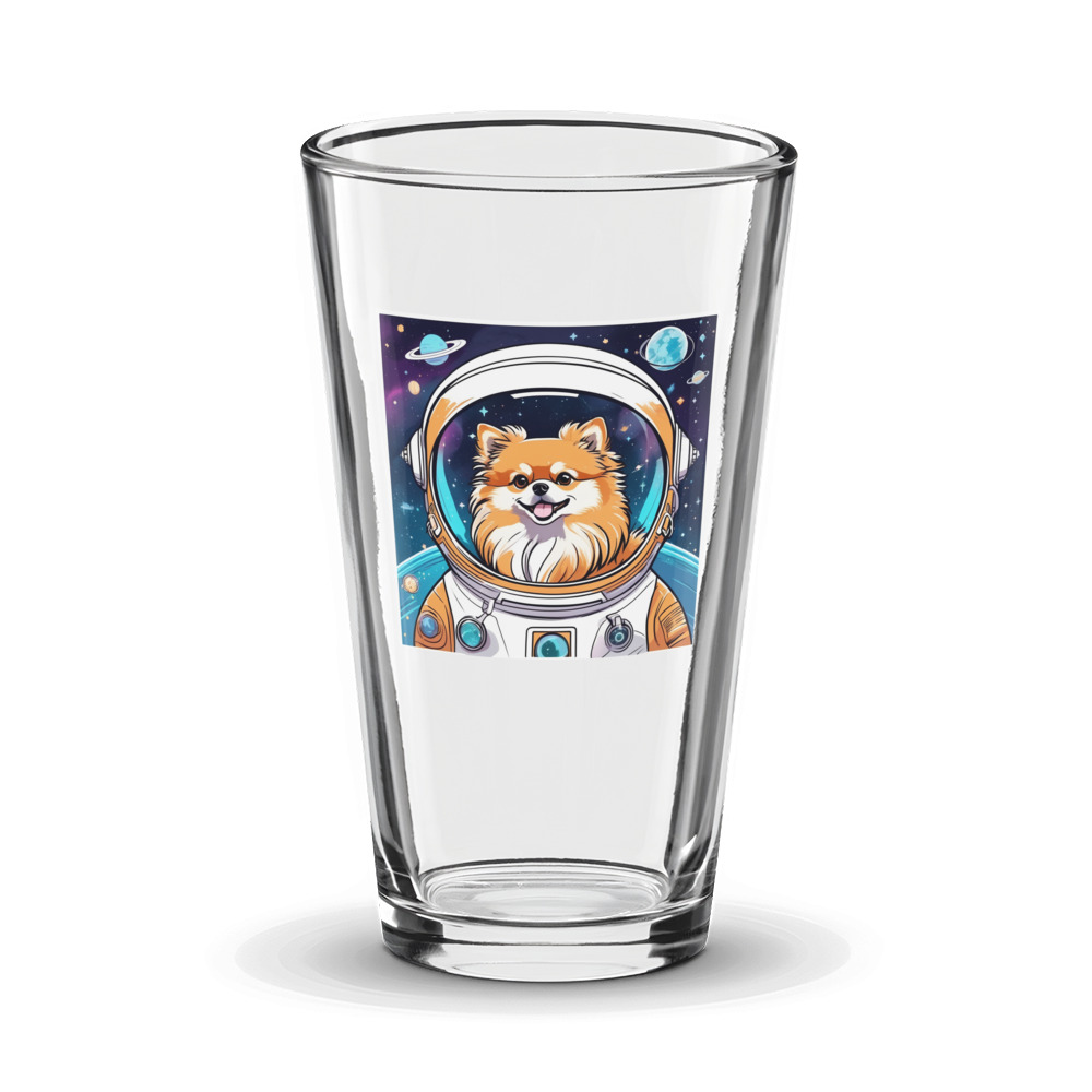 PugMug Custom Tan Pomeranian Glass Tumbler