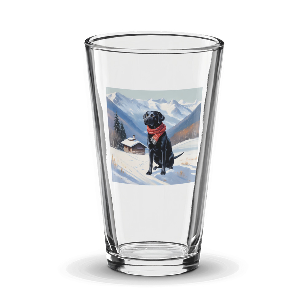 PugMug Custom Black Labrador Retriever Glass Tumbler