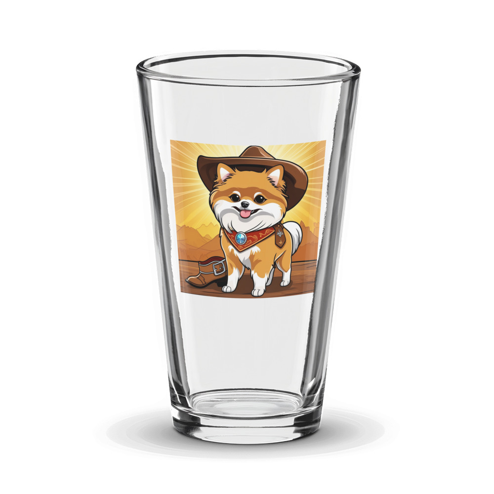 PugMug Custom Tan Pomeranian Glass Tumbler