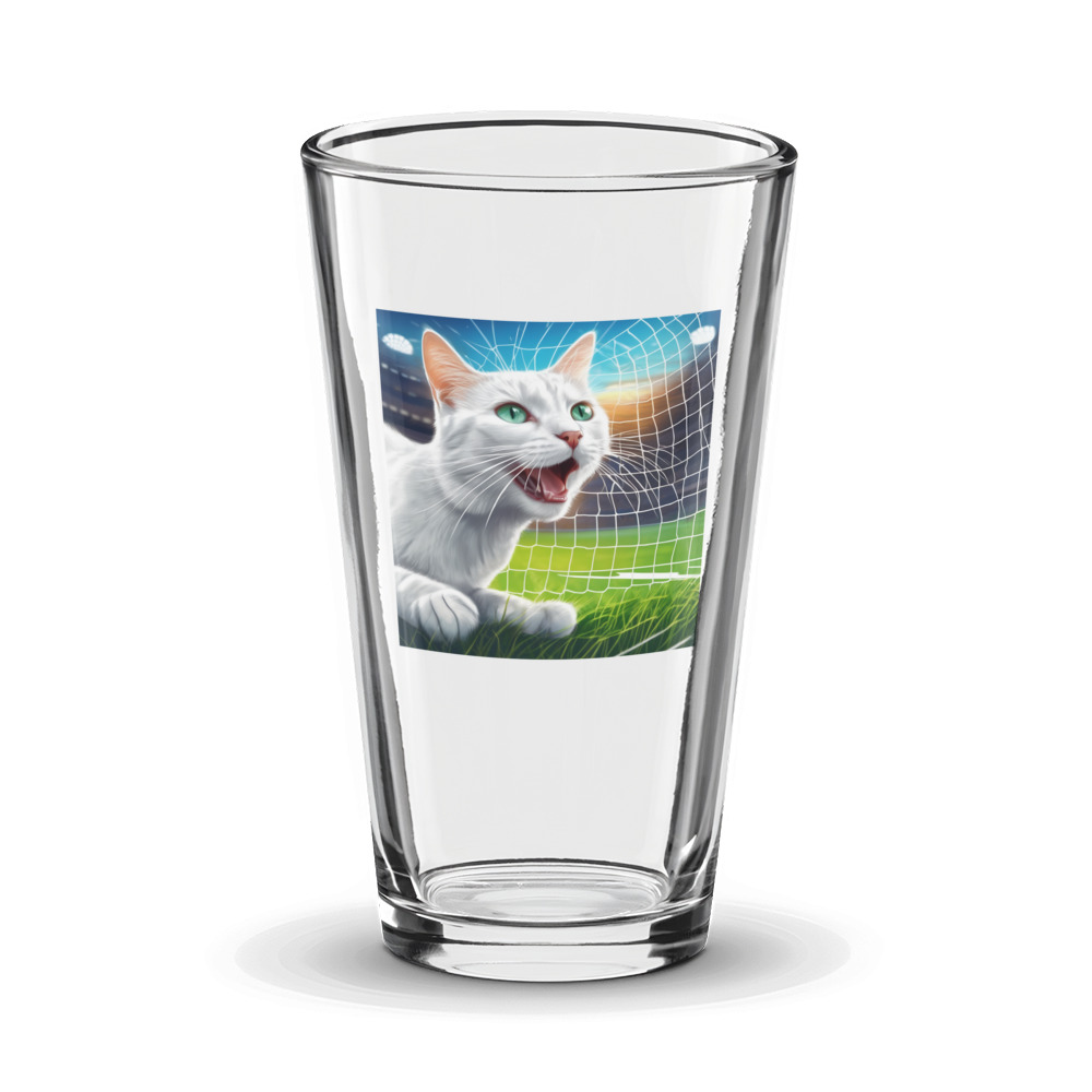 PugMug Custom White Companion Cat Glass Tumbler
