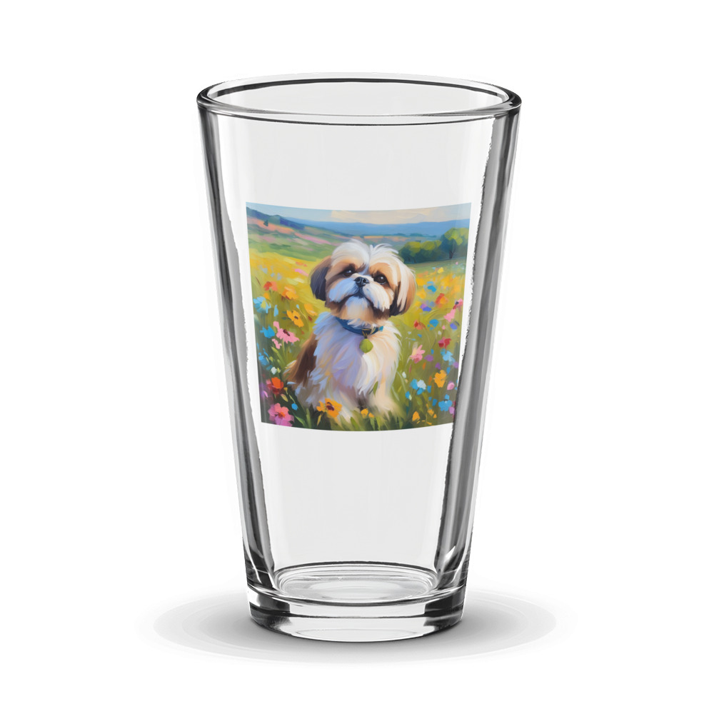 PugMug Custom Shih Tzu Glass Tumbler