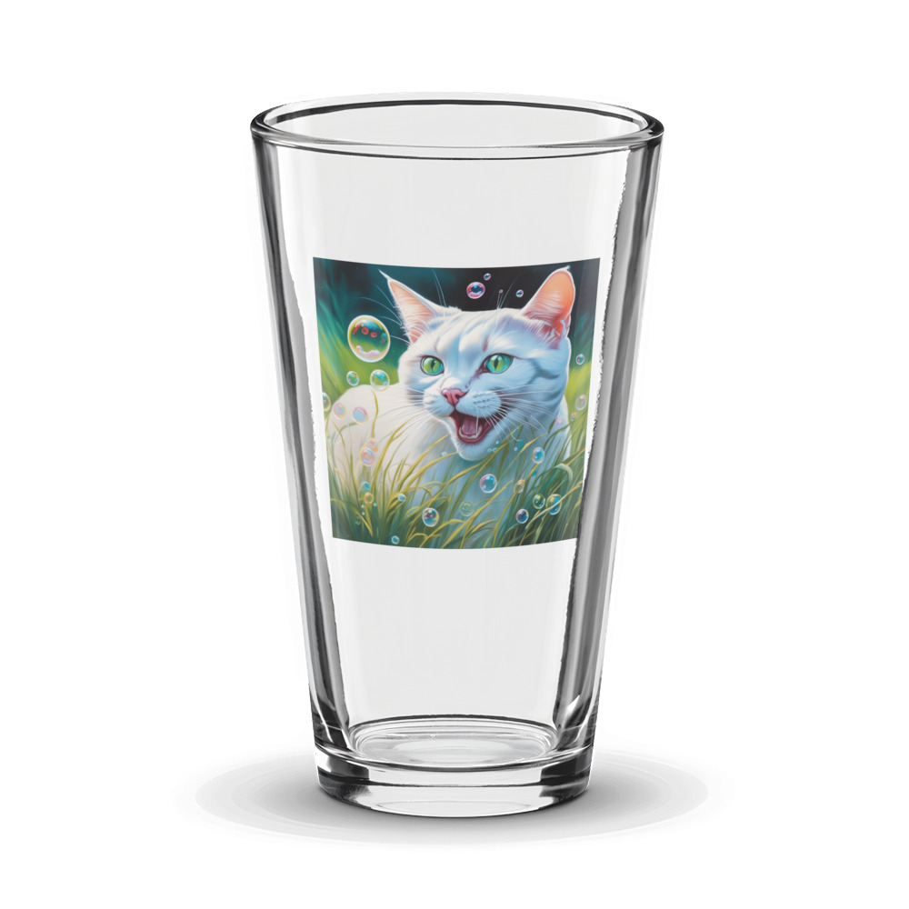 PugMug Custom White Exotic Cat Glass Tumbler