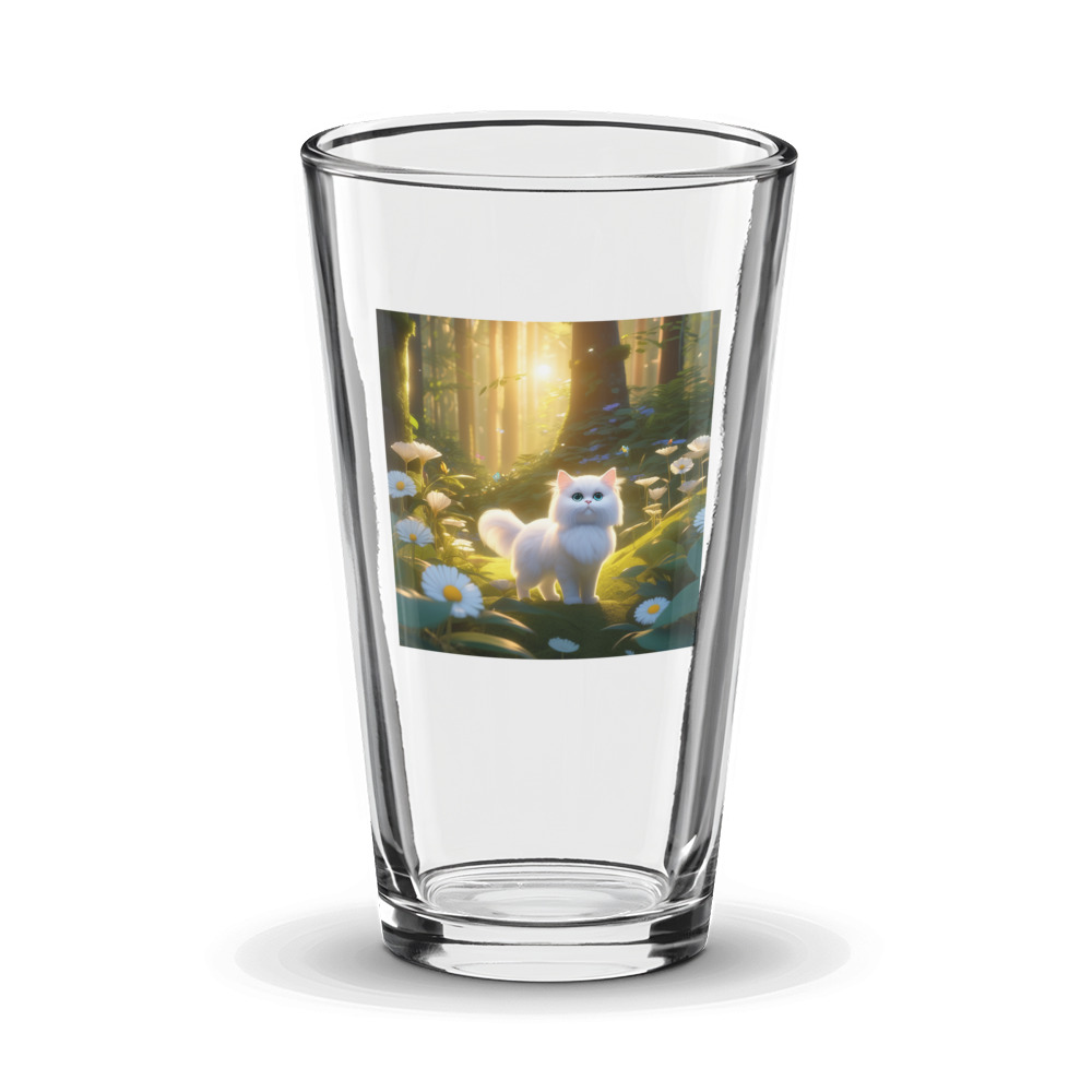 PugMug Custom White Persian Cat Glass Tumbler
