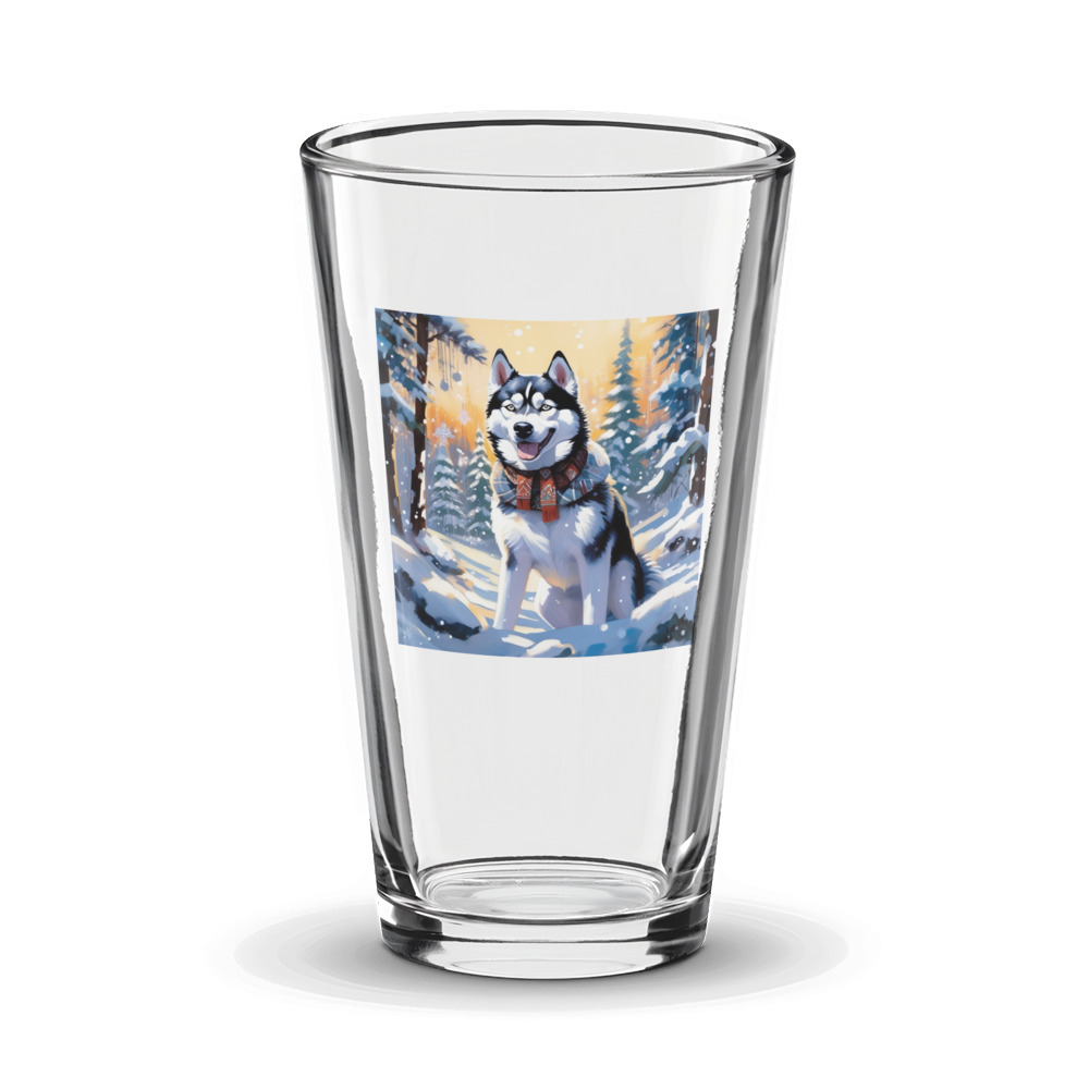 PugMug Custom Siberian Husky Glass Tumbler