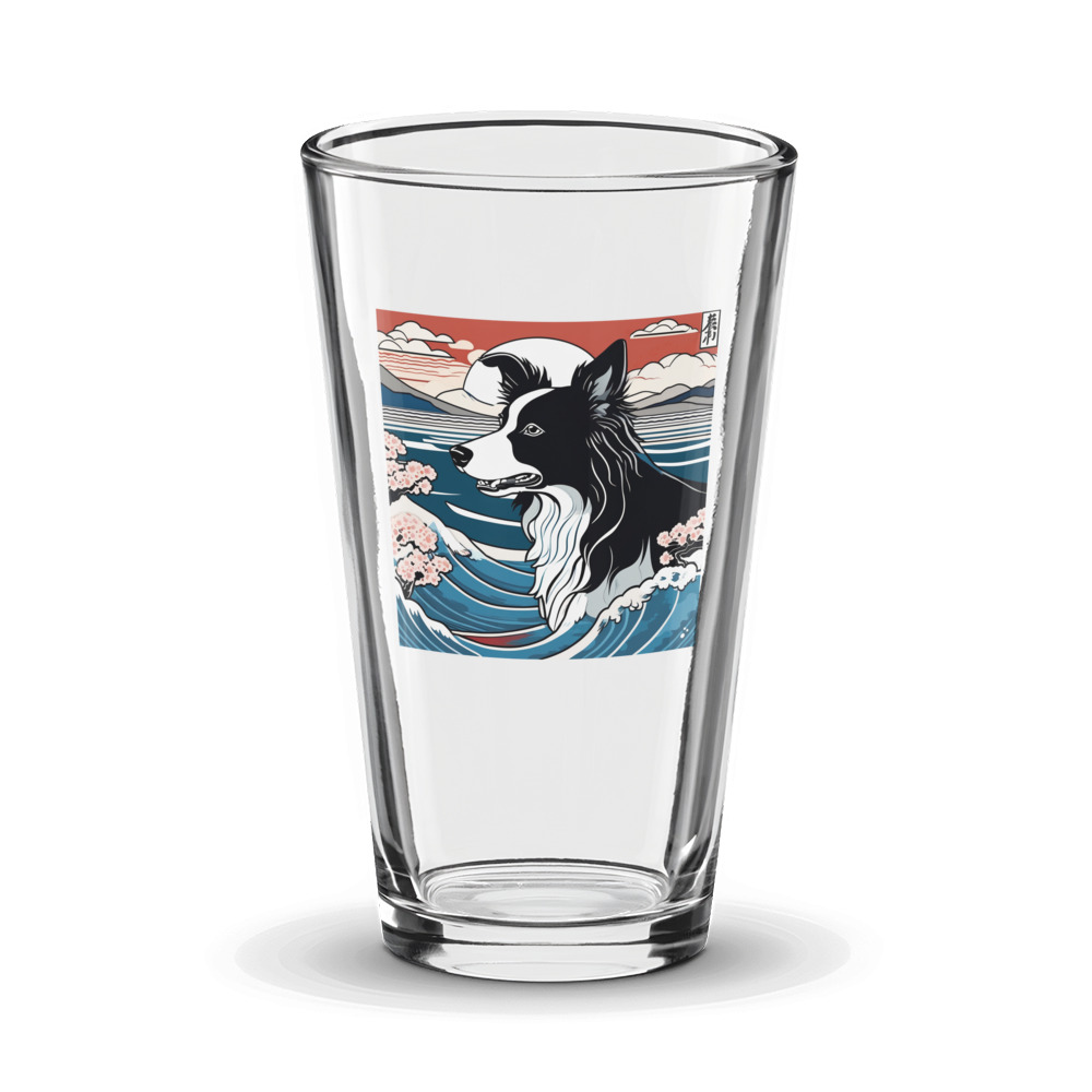 PugMug Custom Border Collie Glass Tumbler