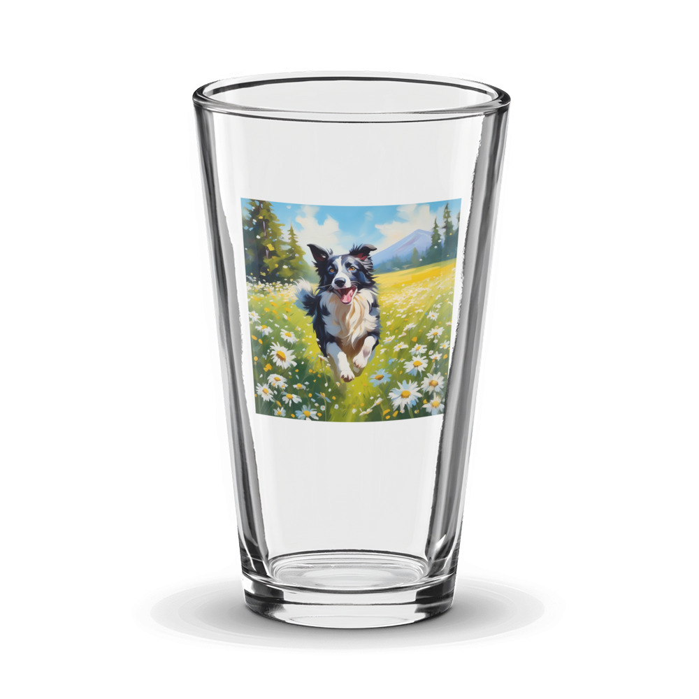 PugMug Custom Border Collie Glass Tumbler