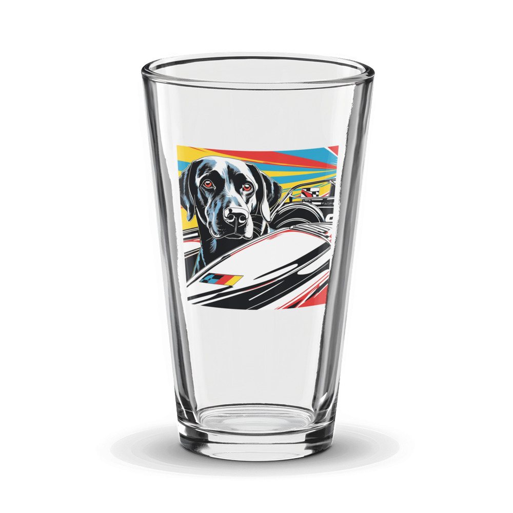 PugMug Custom Black Labrador Retriever Glass Tumbler