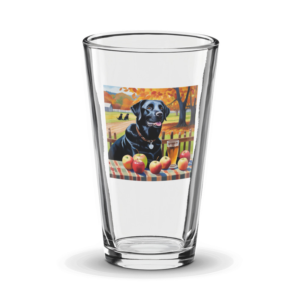 PugMug Custom Black Labrador Retriever Glass Tumbler