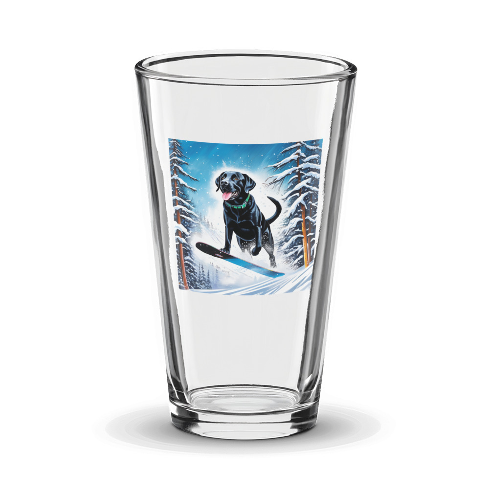 PugMug Custom Black Labrador Retriever Glass Tumbler