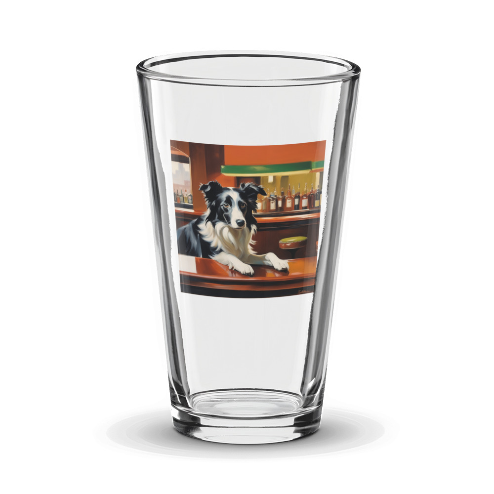 PugMug Custom Border Collie Glass Tumbler