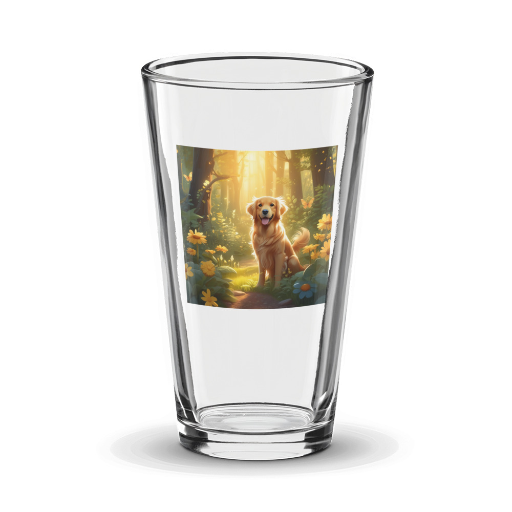 PugMug Custom Golden Retriever Glass Tumbler