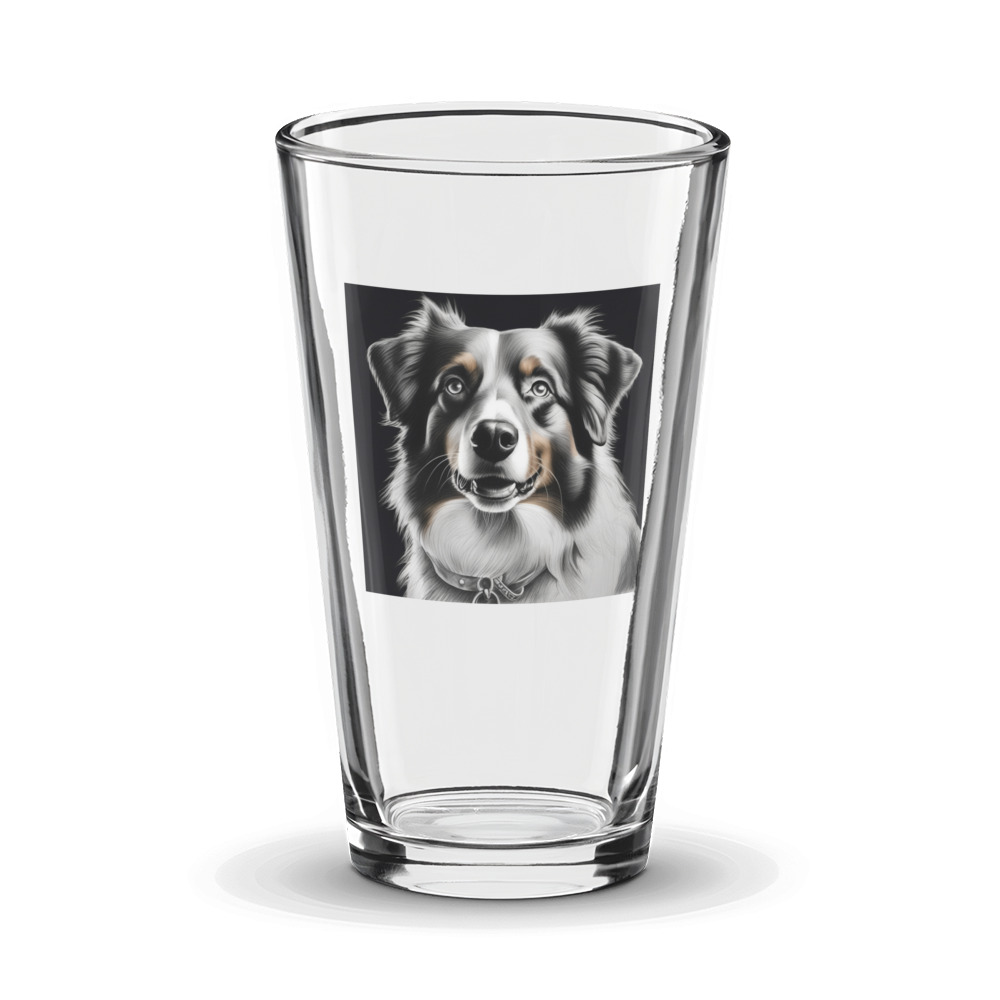 PugMug Custom Australian Shepherd Dog Glass Tumbler