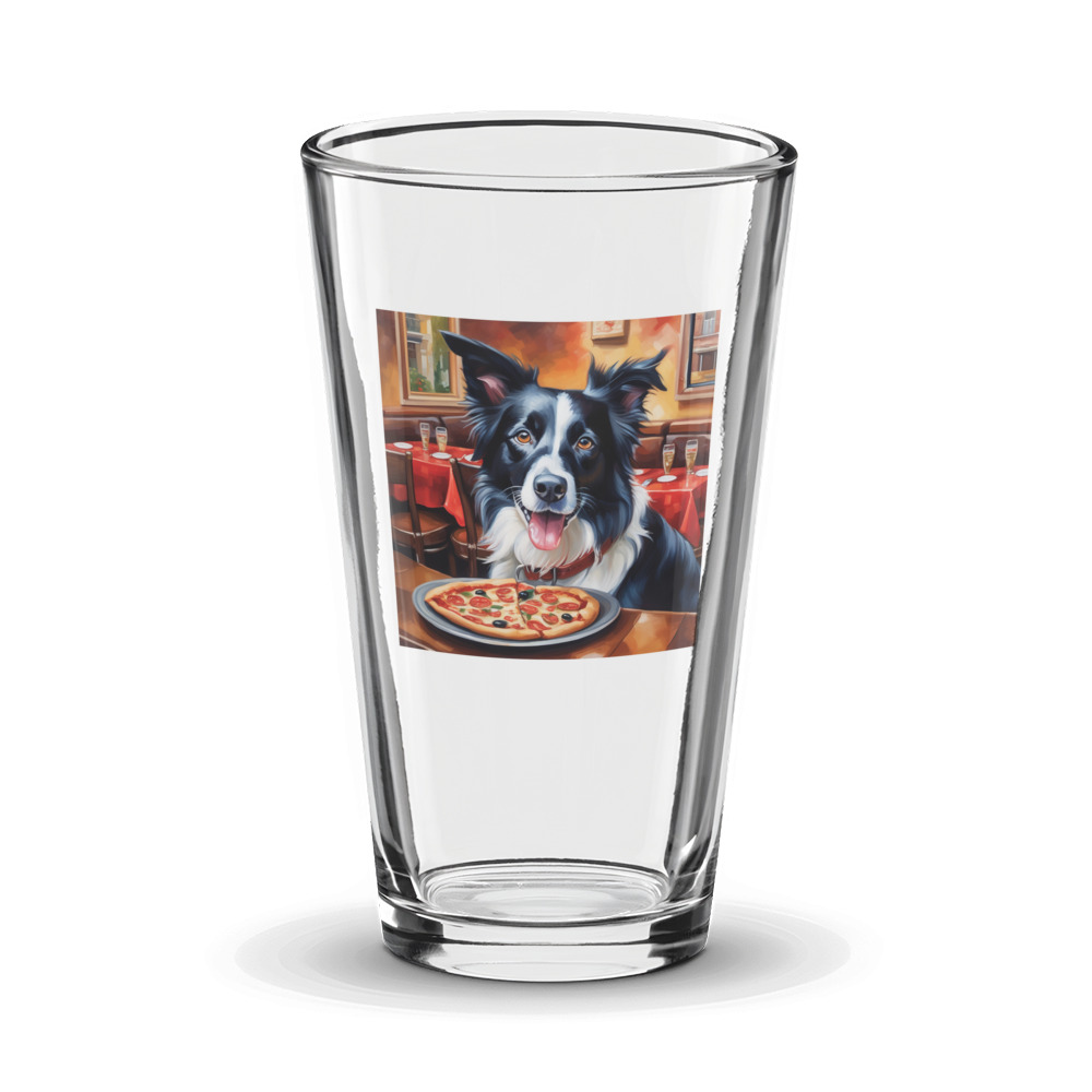 PugMug Custom Border Collie Glass Tumbler