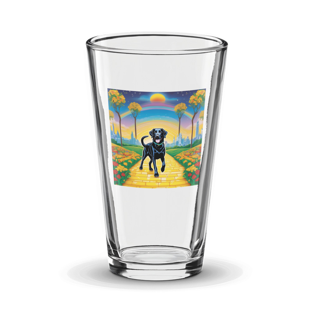 PugMug Custom Black Labrador Retriever Glass Tumbler