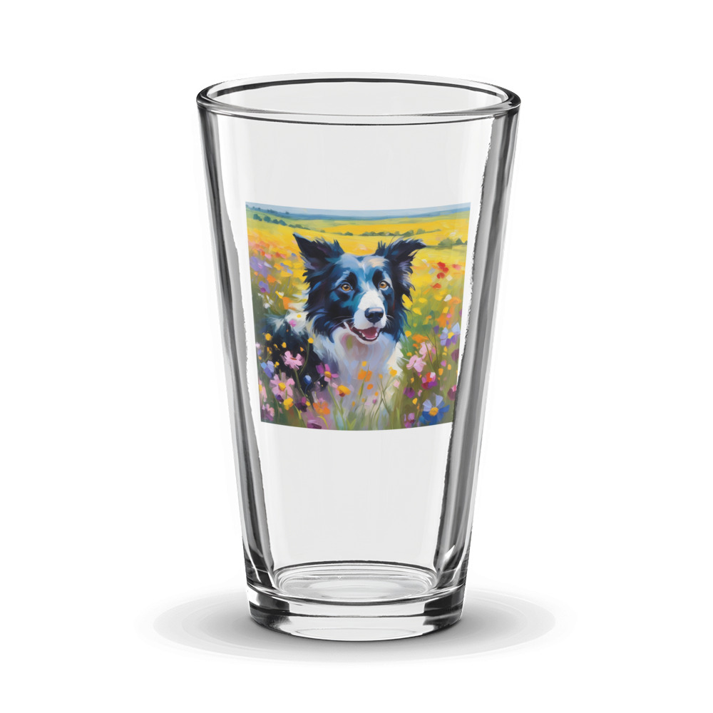 PugMug Custom Border Collie Glass Tumbler