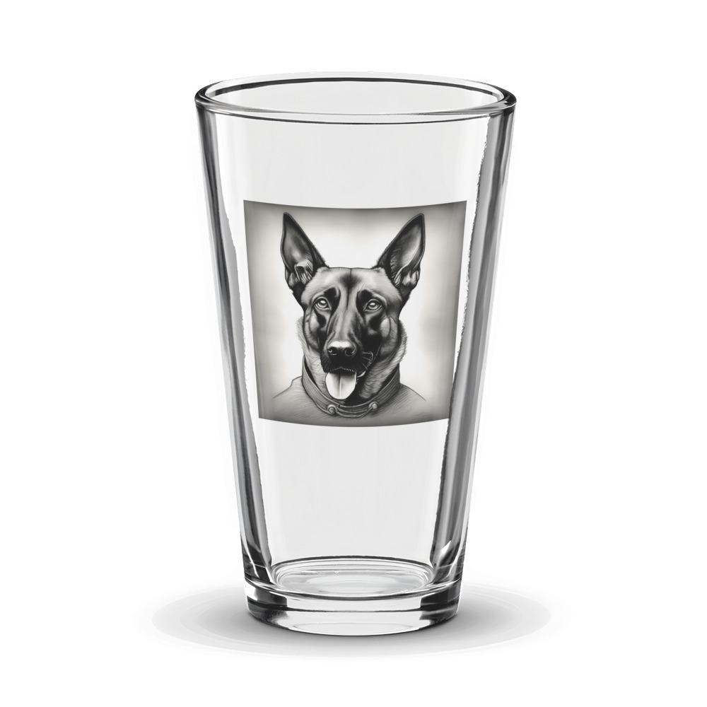 PugMug Custom Belgian Malinois Glass Tumbler