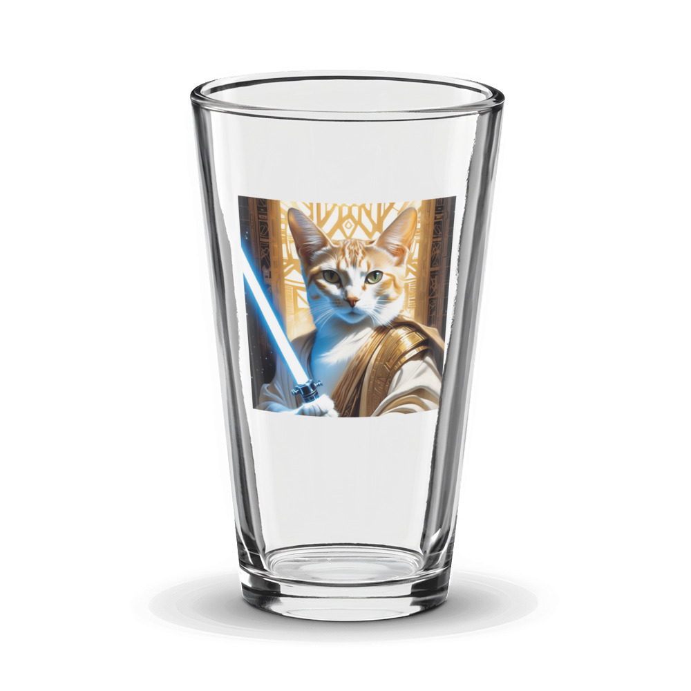 PugMug Custom White Abyssinian Cat Glass Tumbler