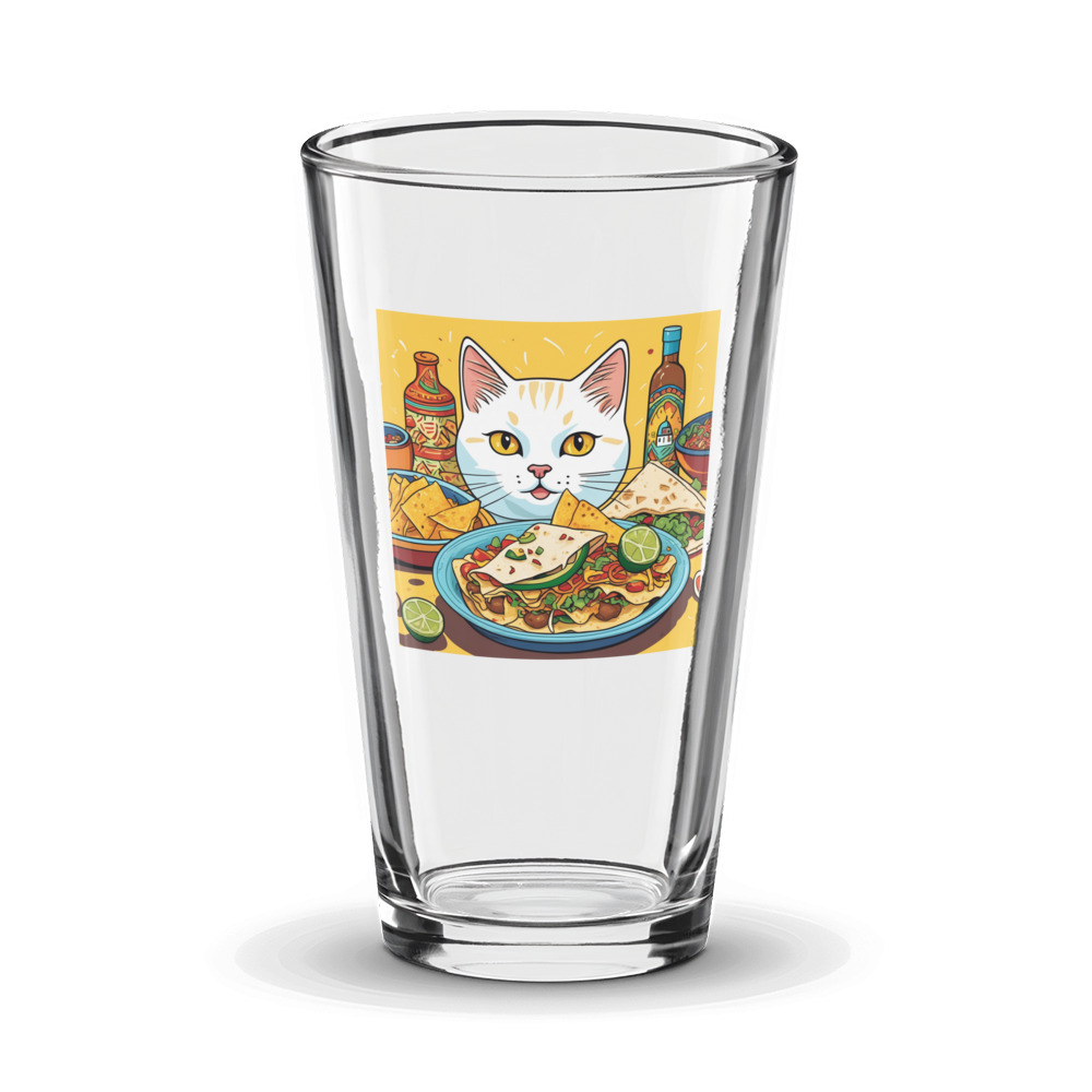 PugMug Custom White Companion Cat Glass Tumbler