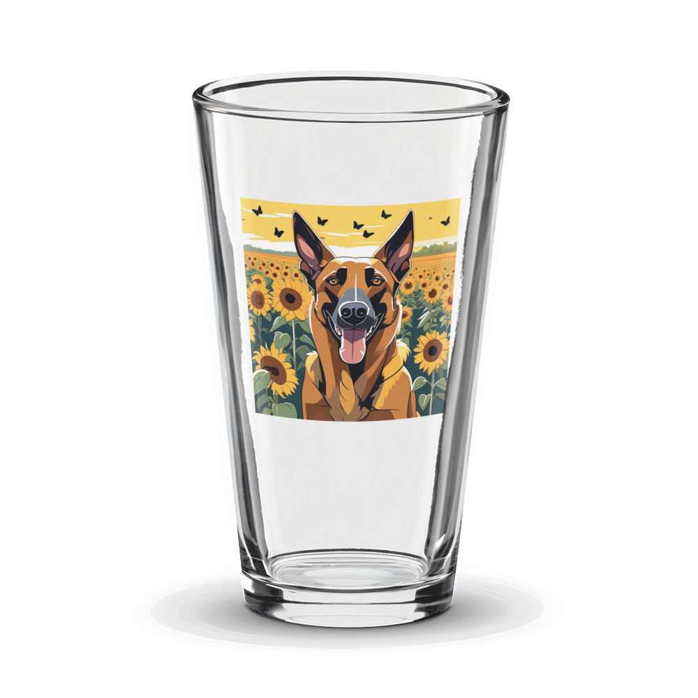 PugMug Custom Belgian Malinois Glass Tumbler