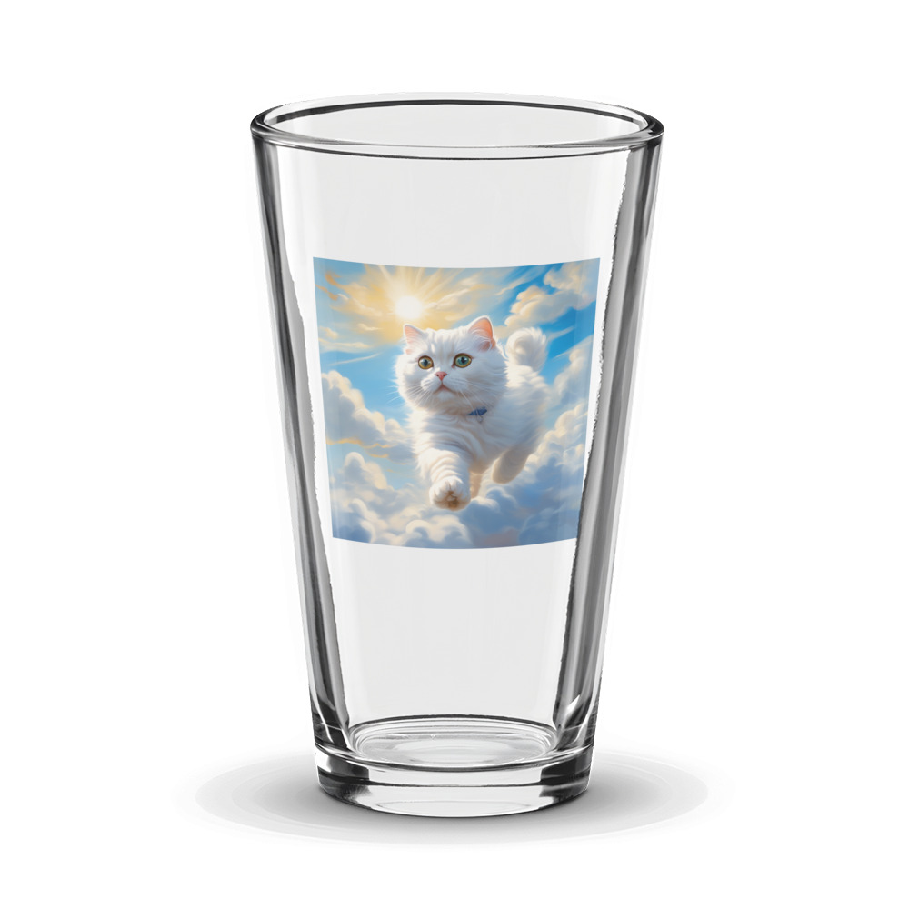 PugMug Custom White Scottish Fold Cat Glass Tumbler
