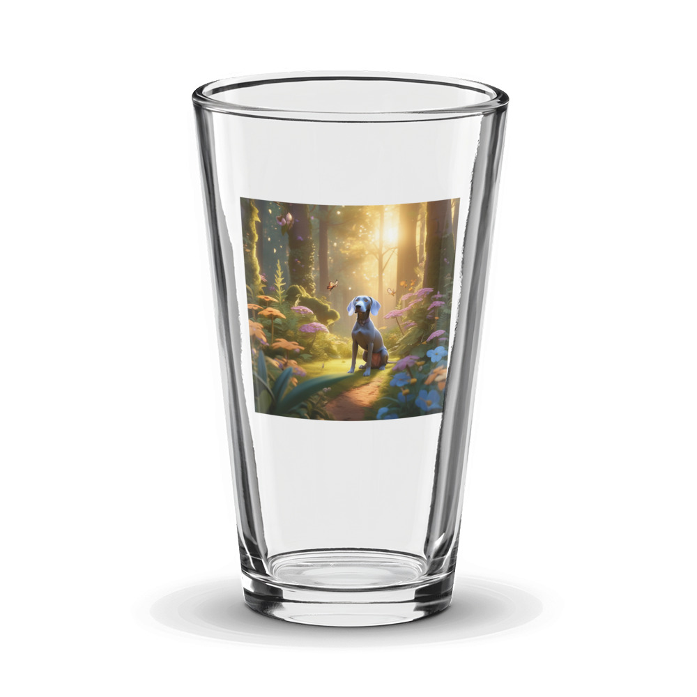 PugMug Custom Weimaraner Glass Tumbler