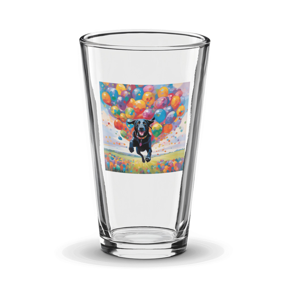 PugMug Custom Black Labrador Retriever Glass Tumbler