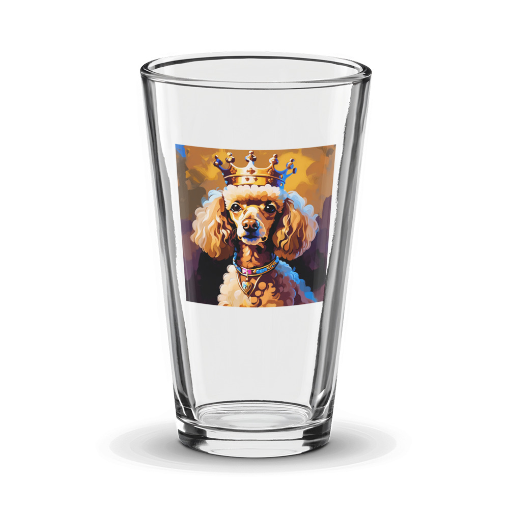 PugMug Custom Tan Poodle Glass Tumbler