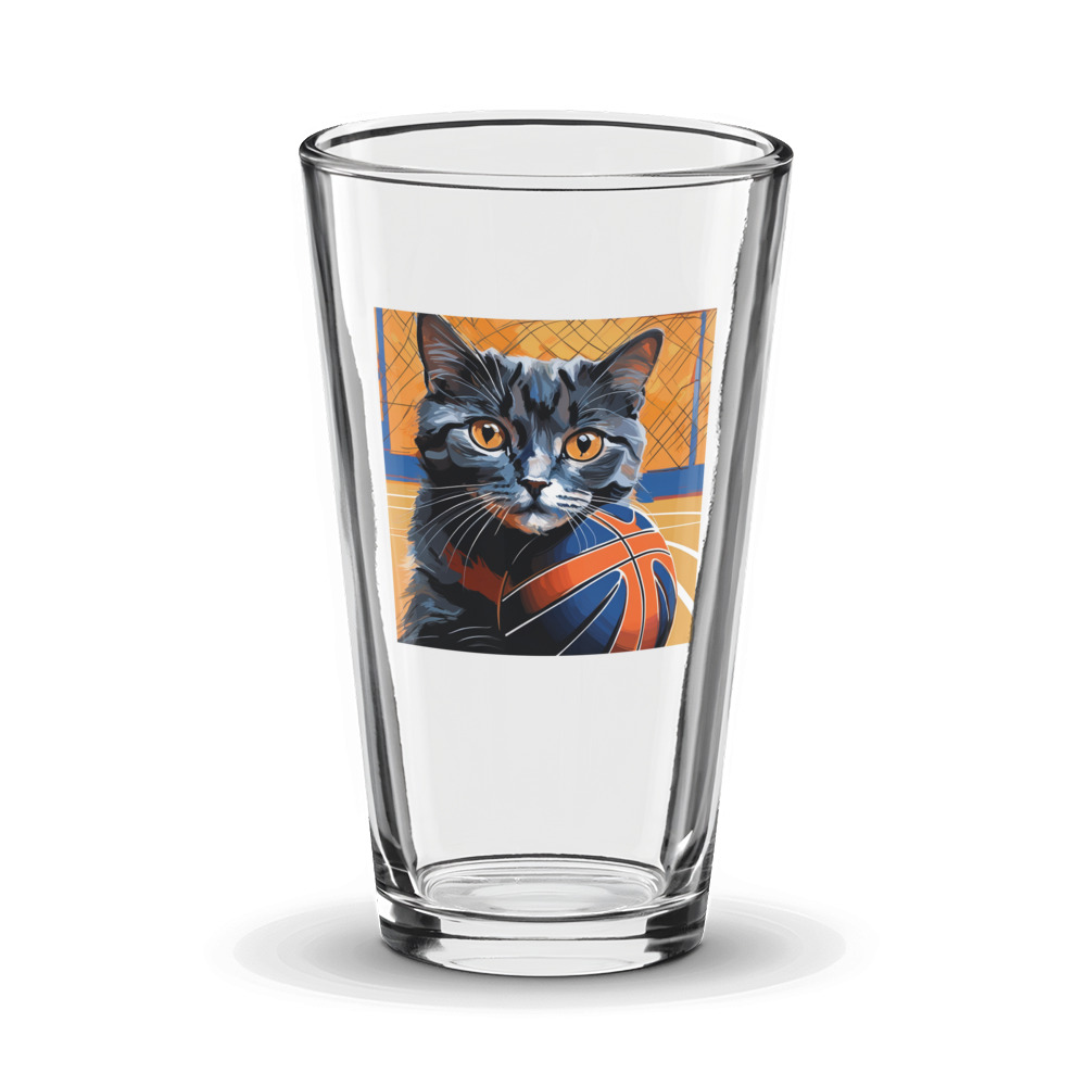 PugMug Custom Black Scottish Fold Cat Glass Tumbler