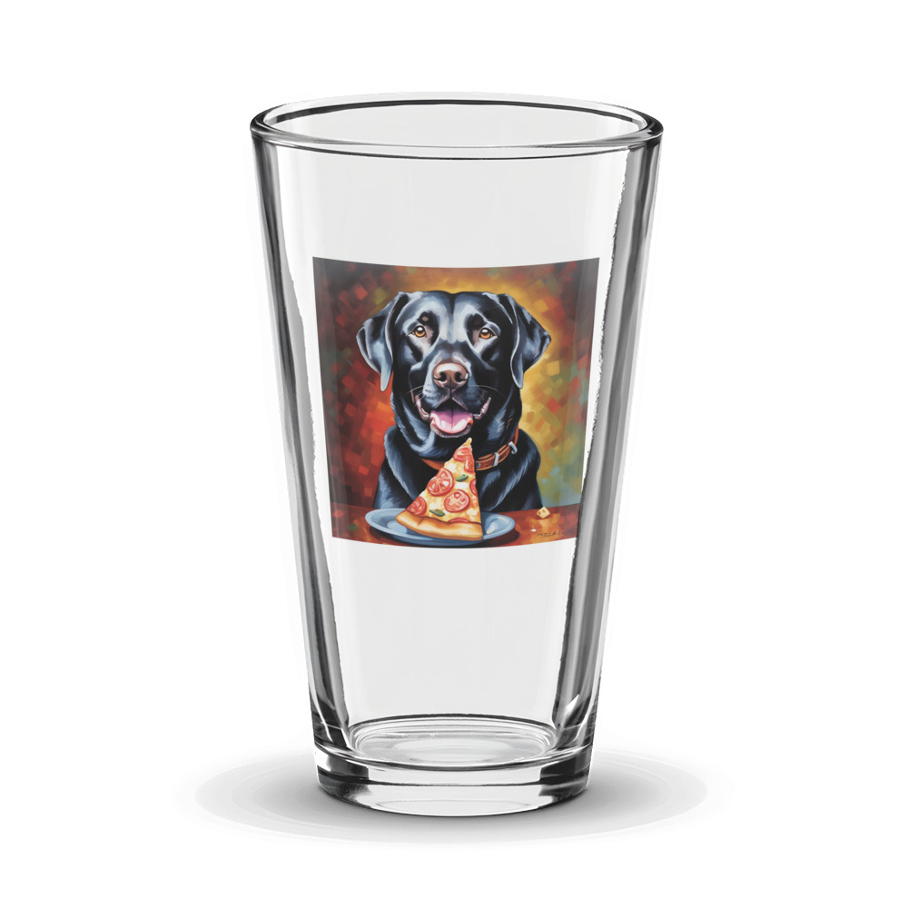 PugMug Custom Black Labrador Retriever Glass Tumbler