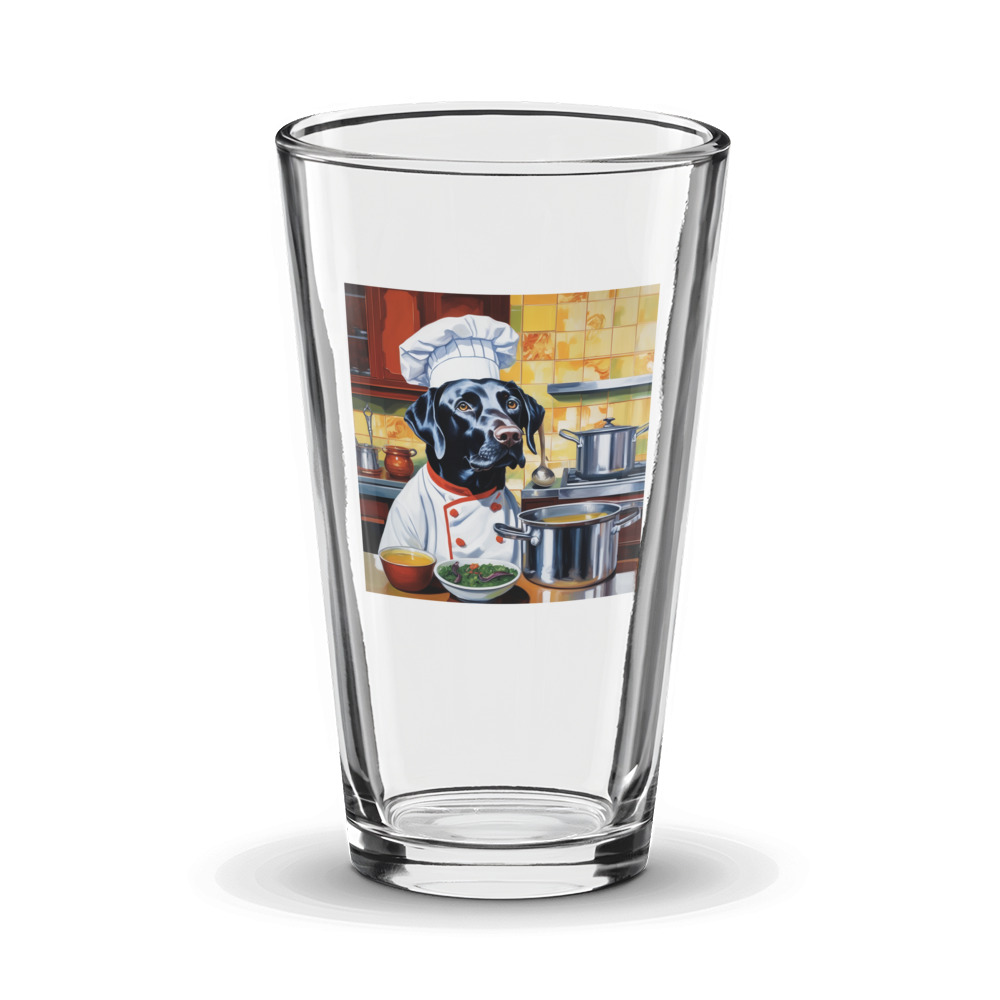 PugMug Custom Black Labrador Retriever Glass Tumbler