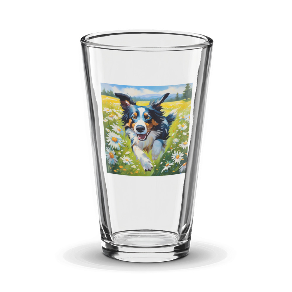 PugMug Custom Border Collie Glass Tumbler