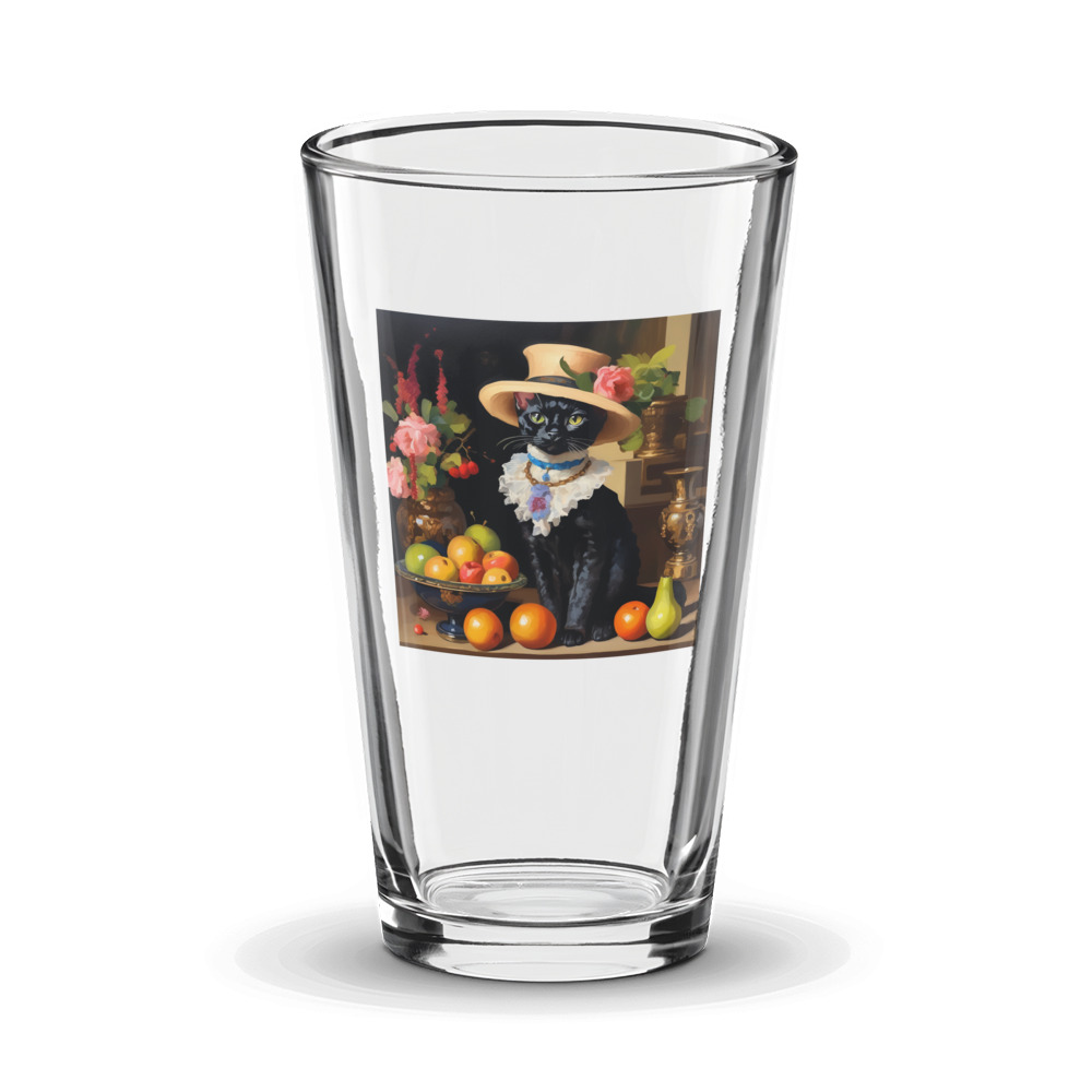 PugMug Custom Black Devon Rex Cat Glass Tumbler