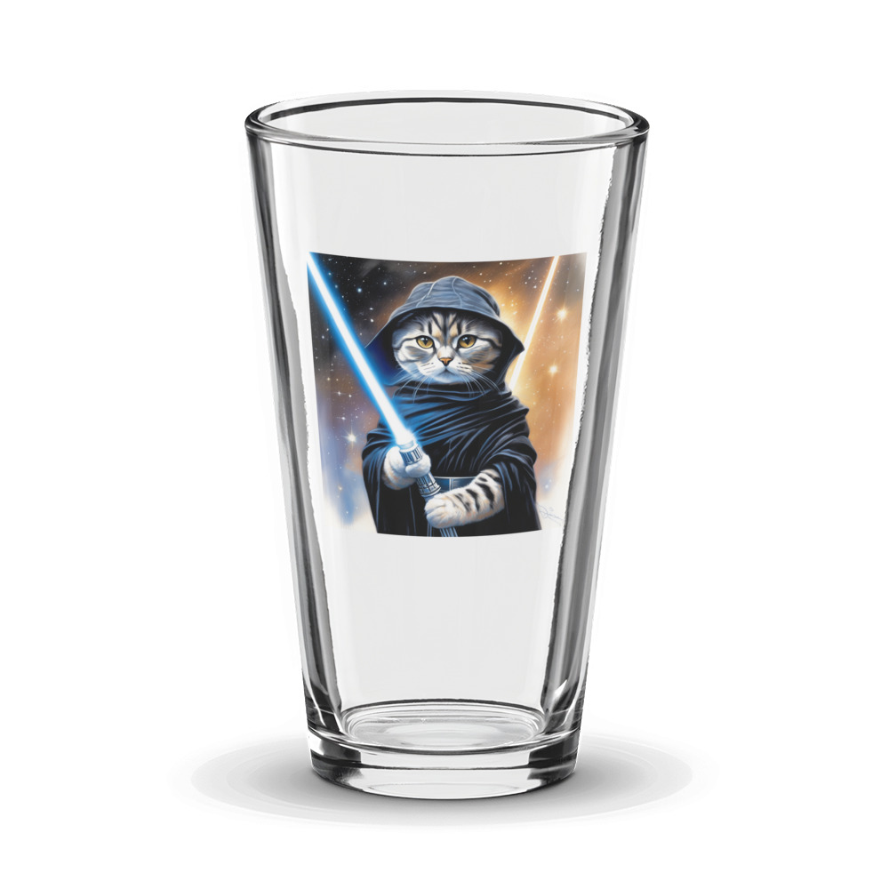 PugMug Custom Black Scottish Fold Cat Glass Tumbler