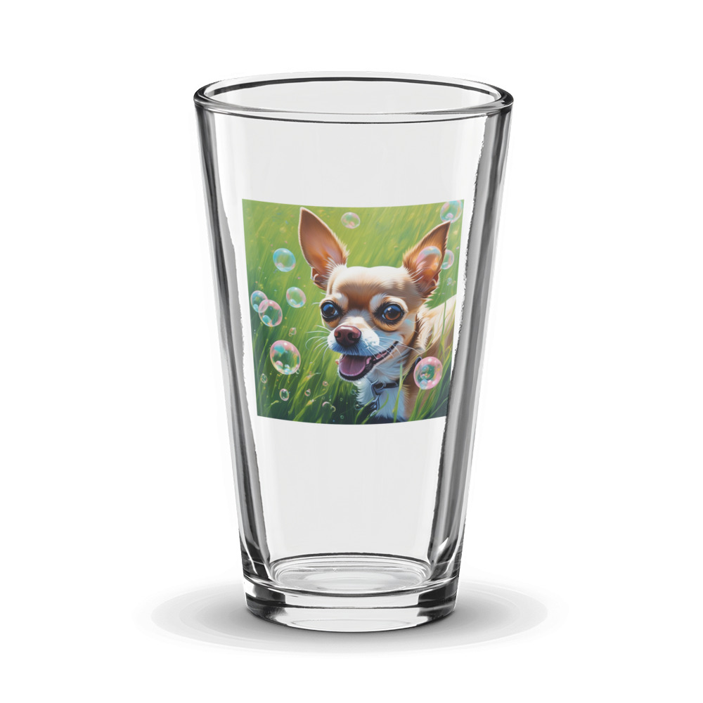PugMug Custom Chihuahua Glass Tumbler