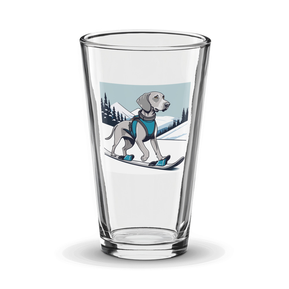 PugMug Custom Weimaraner Glass Tumbler