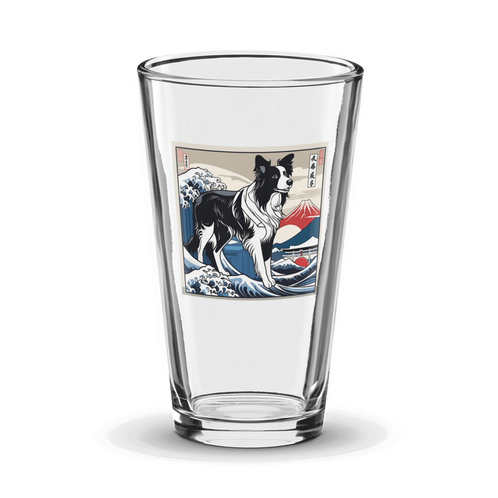 PugMug Custom Border Collie Glass Tumbler
