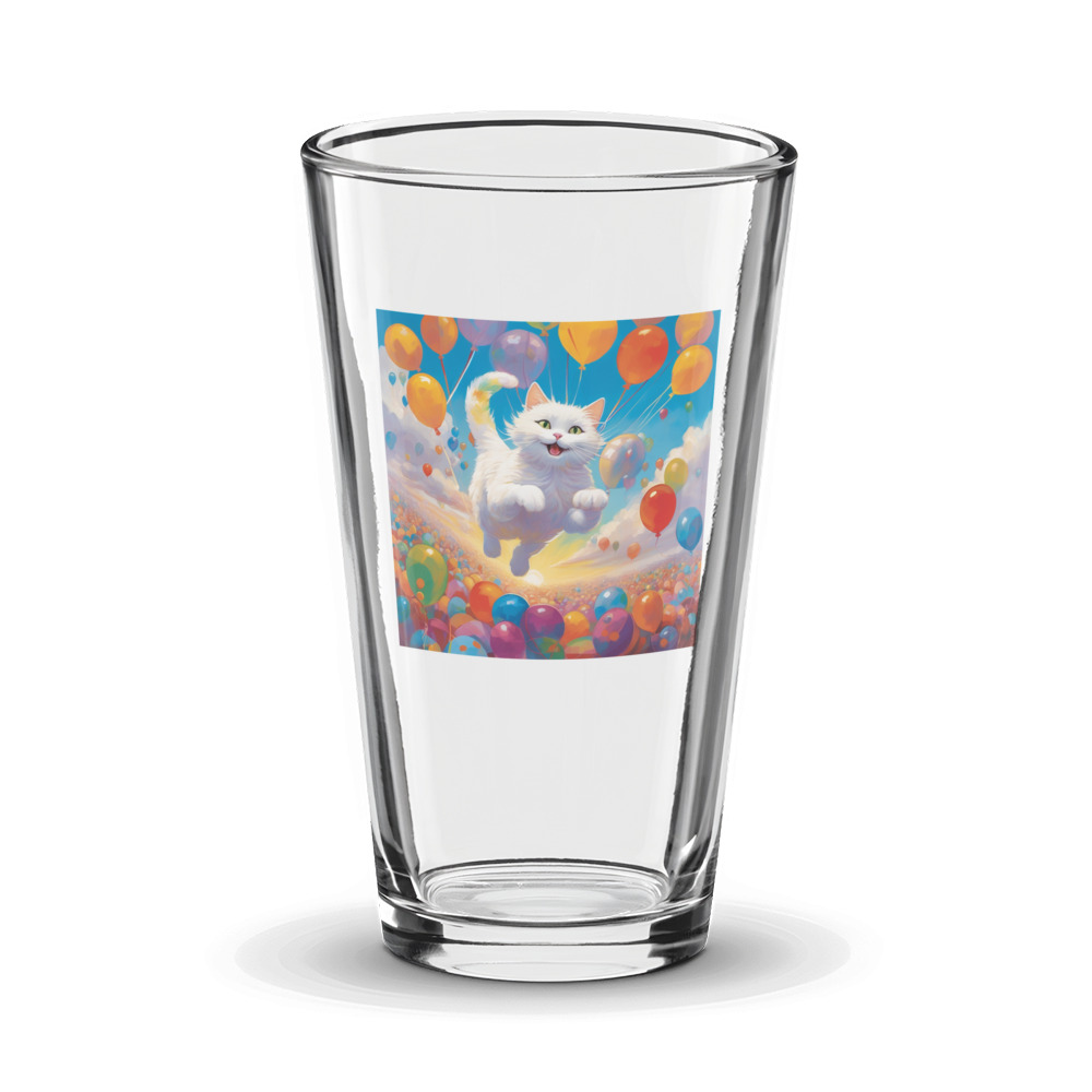 PugMug Custom White Companion Cat Glass Tumbler