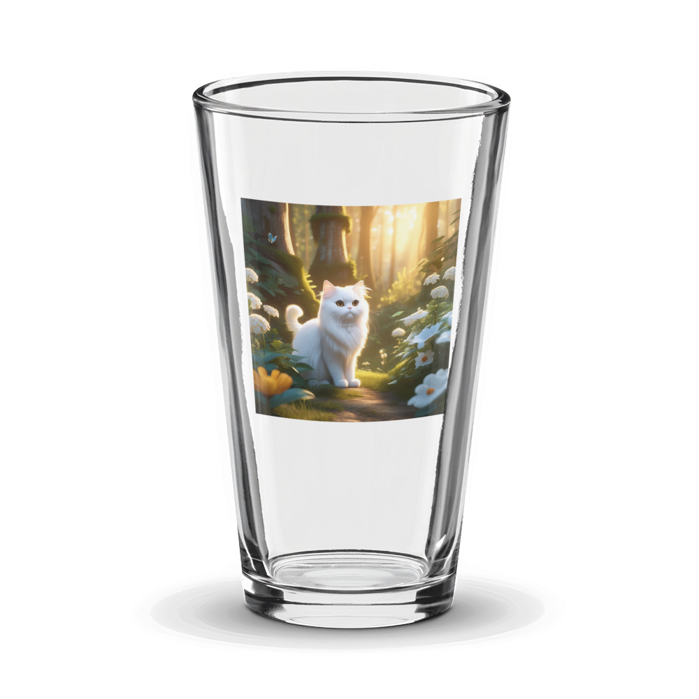 PugMug Custom White Persian Cat Glass Tumbler