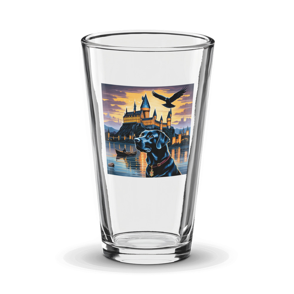 PugMug Custom Black Labrador Retriever Glass Tumbler