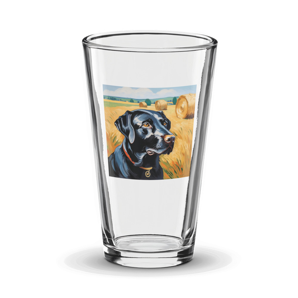 PugMug Custom Black Labrador Retriever Glass Tumbler