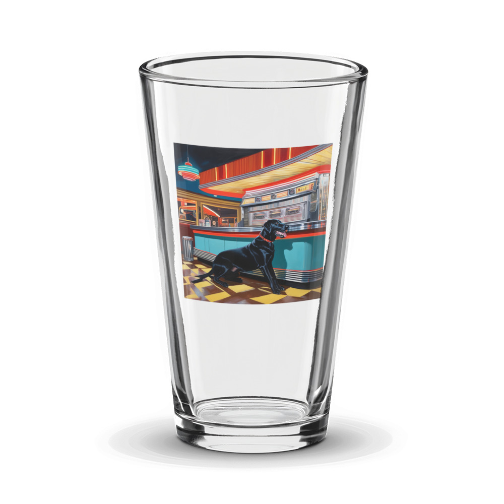 PugMug Custom Black Labrador Retriever Glass Tumbler