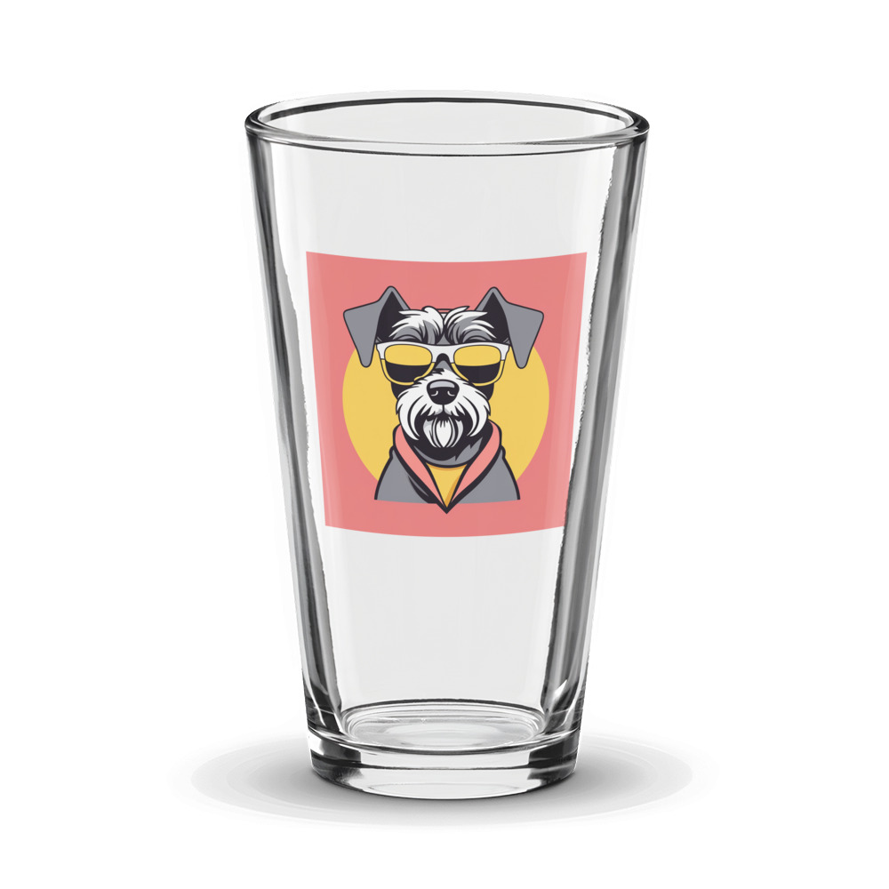 PugMug Custom Miniature Schnauzer Glass Tumbler
