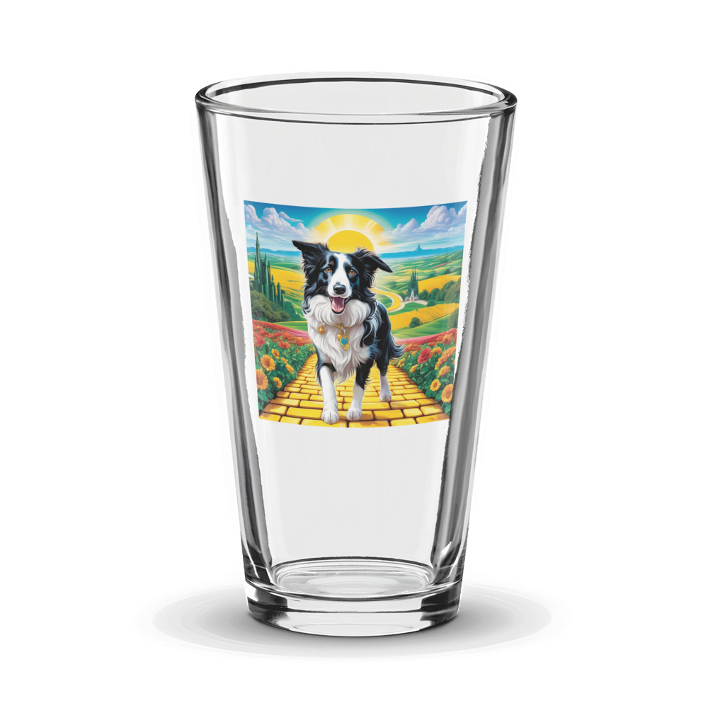 PugMug Custom Border Collie Glass Tumbler