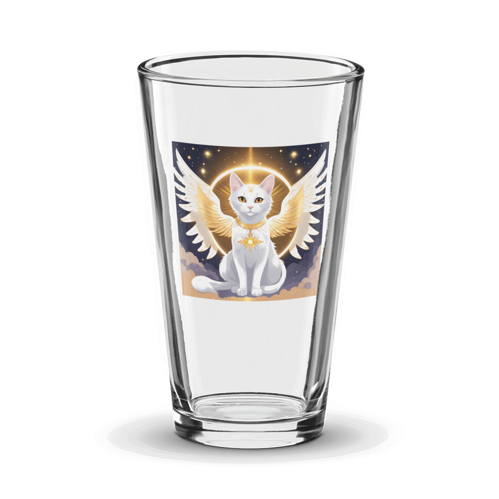 PugMug Custom White Companion Cat Glass Tumbler