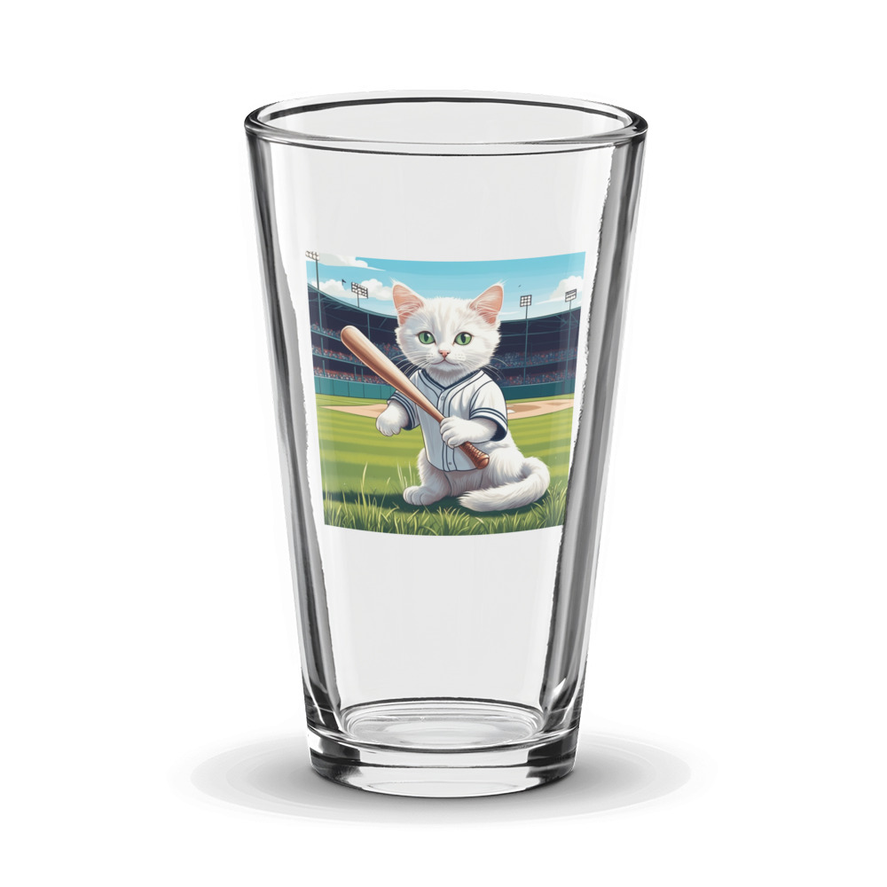 PugMug Custom White Companion Cat Glass Tumbler